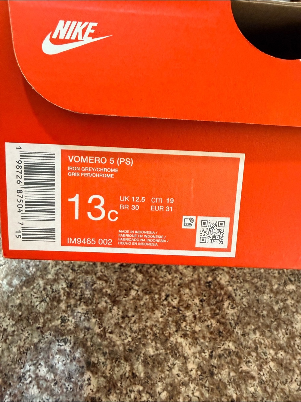 Nike Kids Iron Grey/Chrome Vomero 5 (PS) - Picture 13 of 13